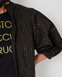Black & Gold cotton Reversible Jacket, festival  -Disko Kids