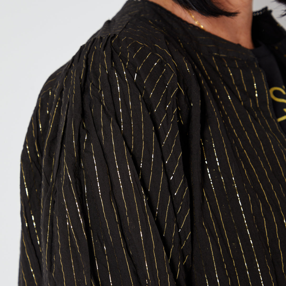 Black & Gold cotton Reversible Jacket, festival  -Disko Kids