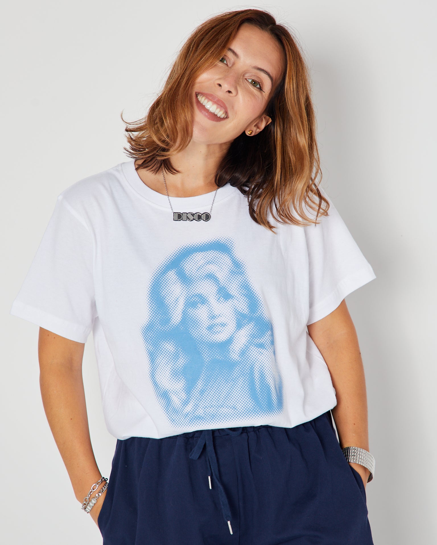 Dolly Dots Donna Tshirt White