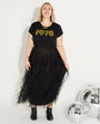 Womens 1978 black tshirt with gold print - Disko Kids