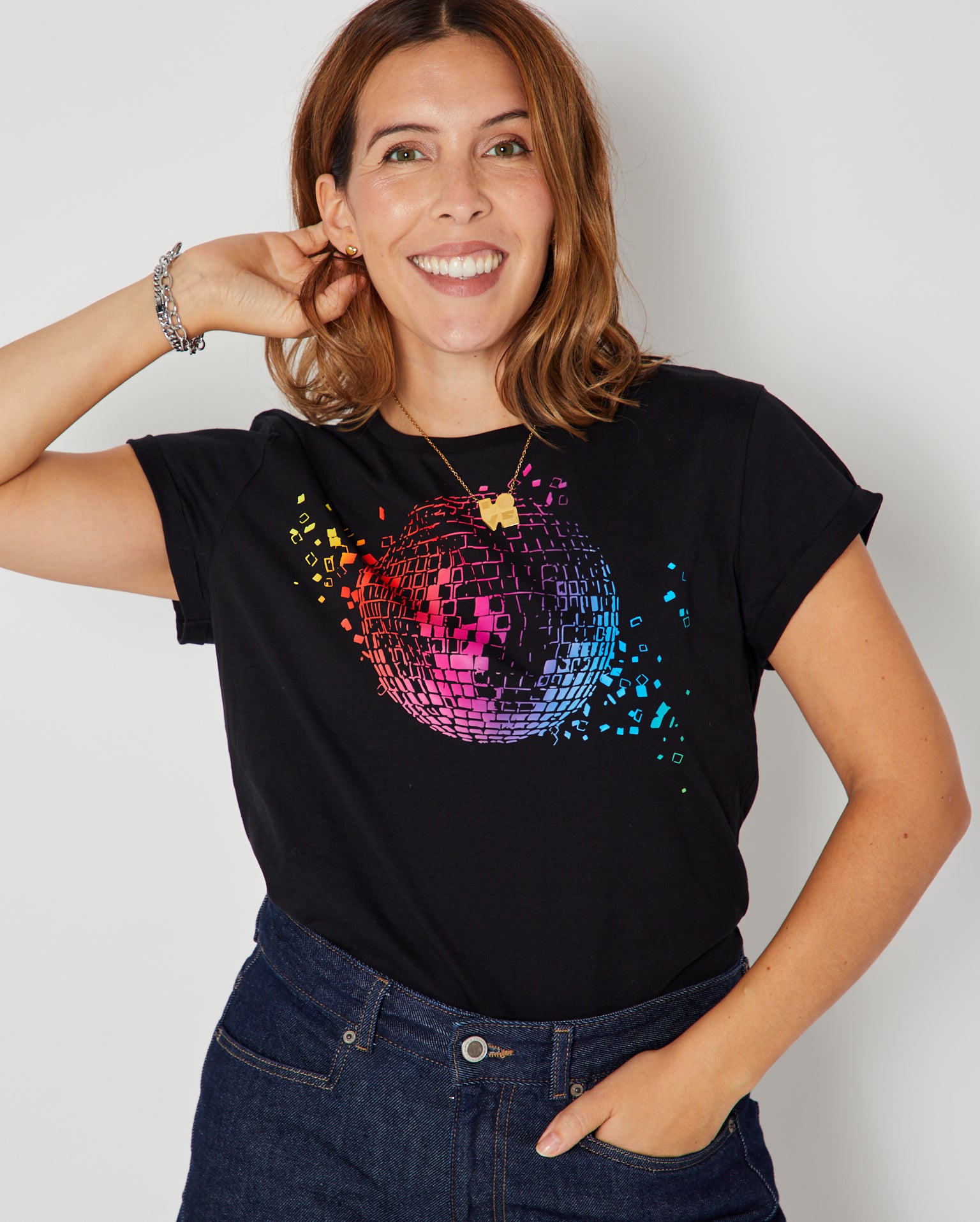 Disco Down Candi Tshirt Rainbow