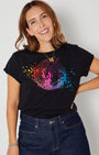 Disco Down Candi Tshirt Rainbow bright mirror ball design