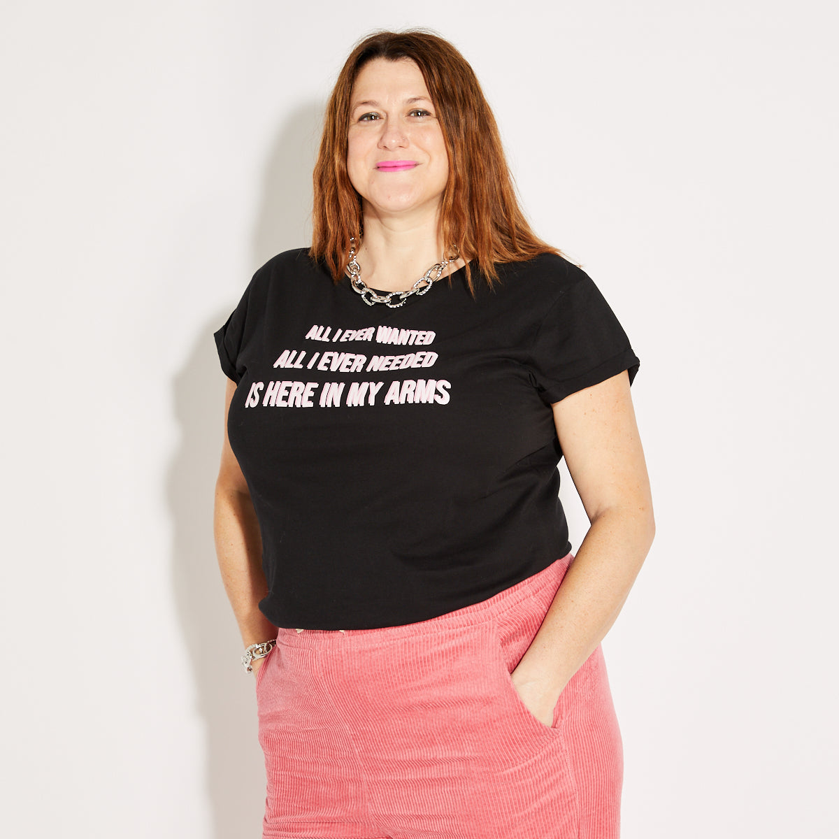 Enjoy The Silence Candi Tshirt Black & Pink
