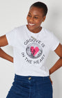 Groove Is In The Heart Candi Tshirt White