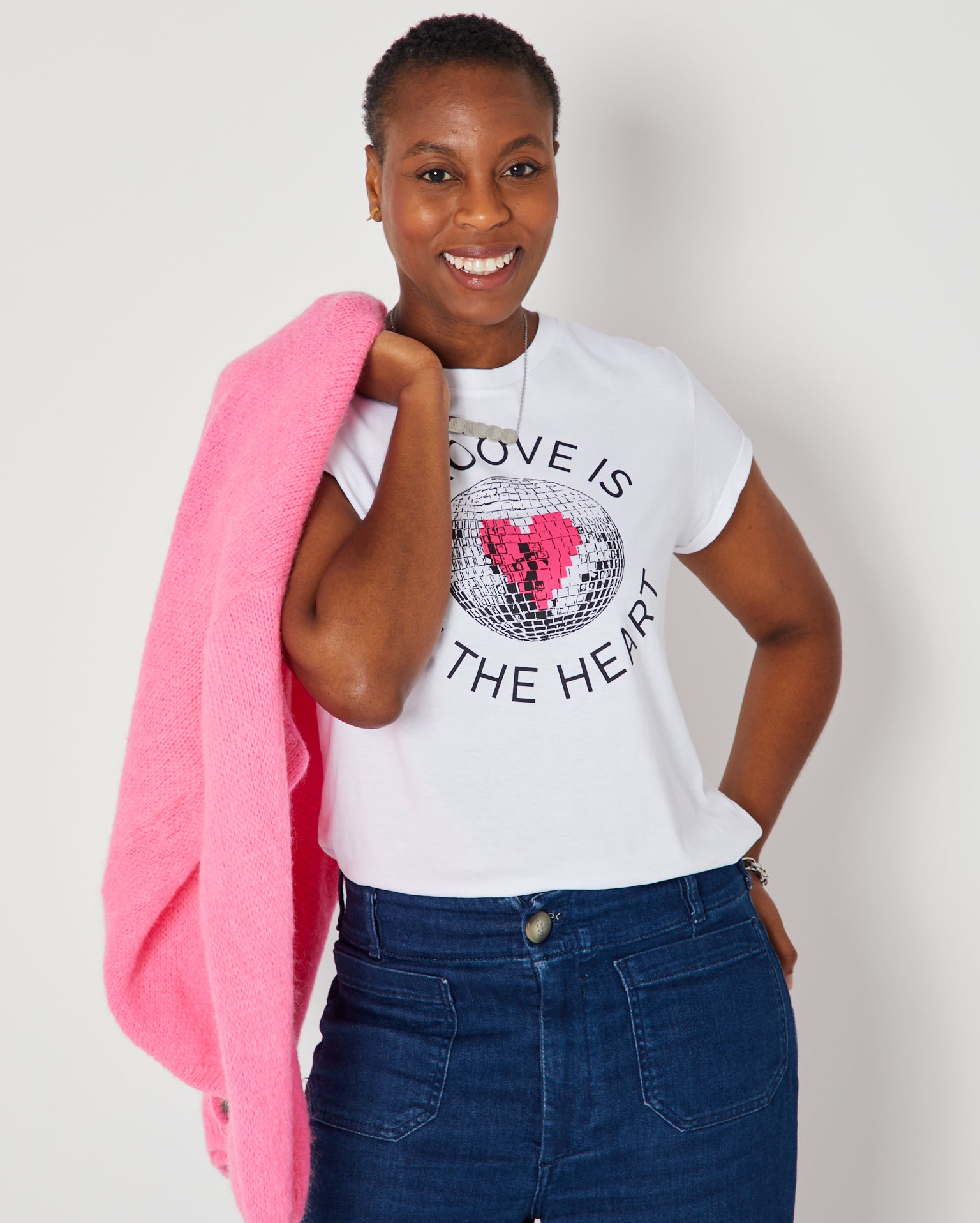 Groove Is In The Heart Candi Tshirt White