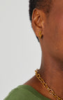 Lightning Bolt Earrings Gold on person