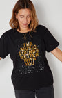 Music Sounds Better With You Sequin Donna Tshirt showing full tshirt