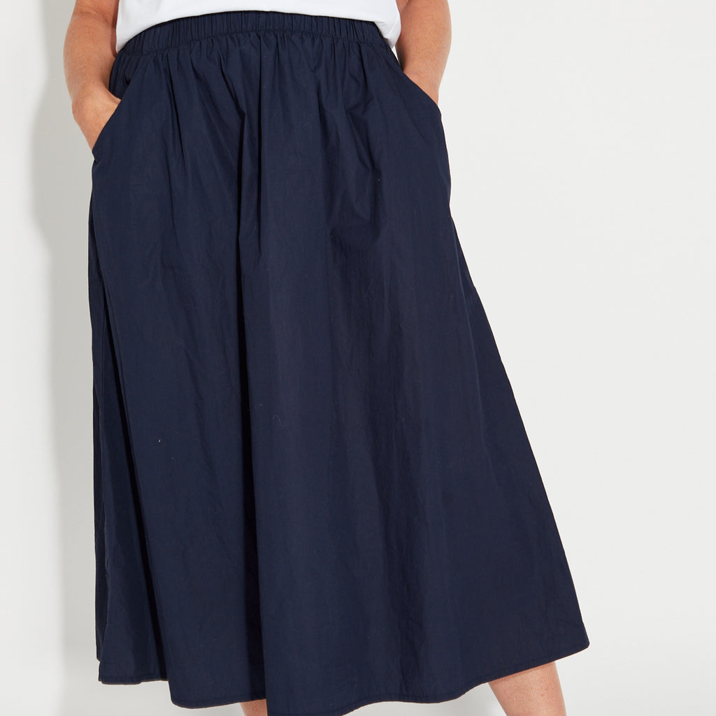 Navy A line Skirt Elasticated Waist Disko Kids 
