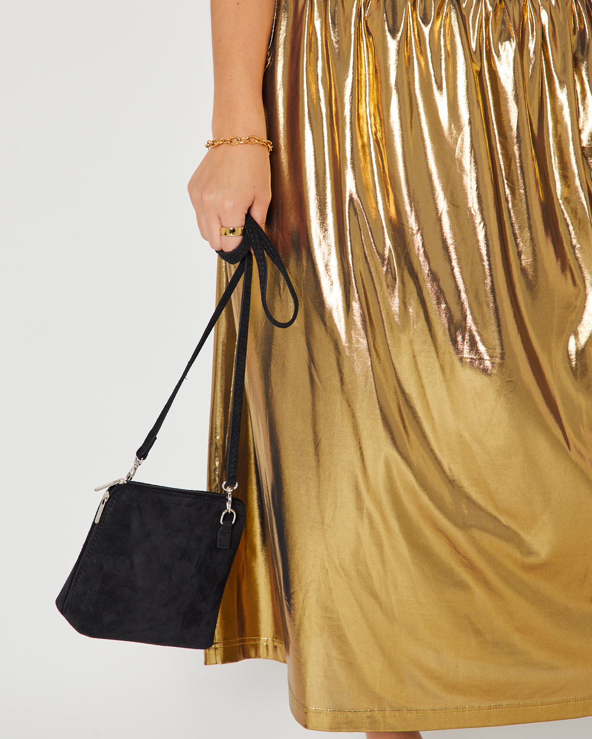 Black Suede Crossbody Bag