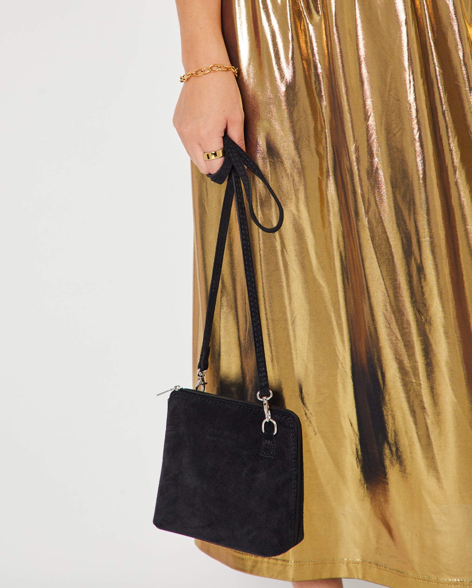 Black Suede Crossbody Bag