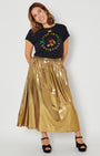 gold skirt with christmas tshirt christmas outfit