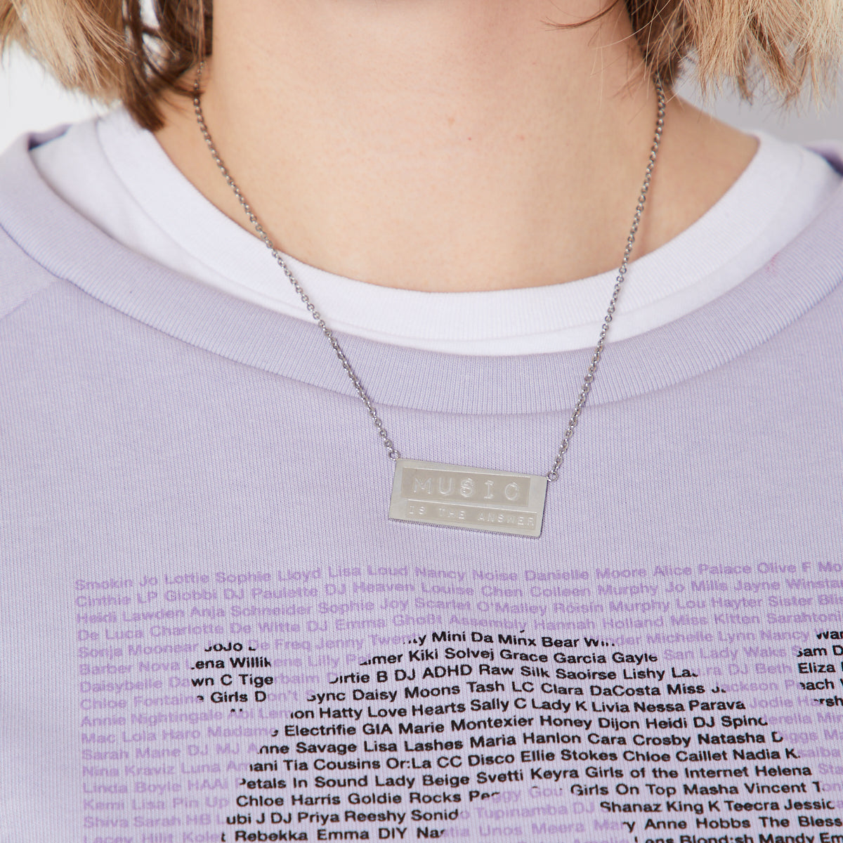Music Is The Answer Silver Pendant Disko Kids 