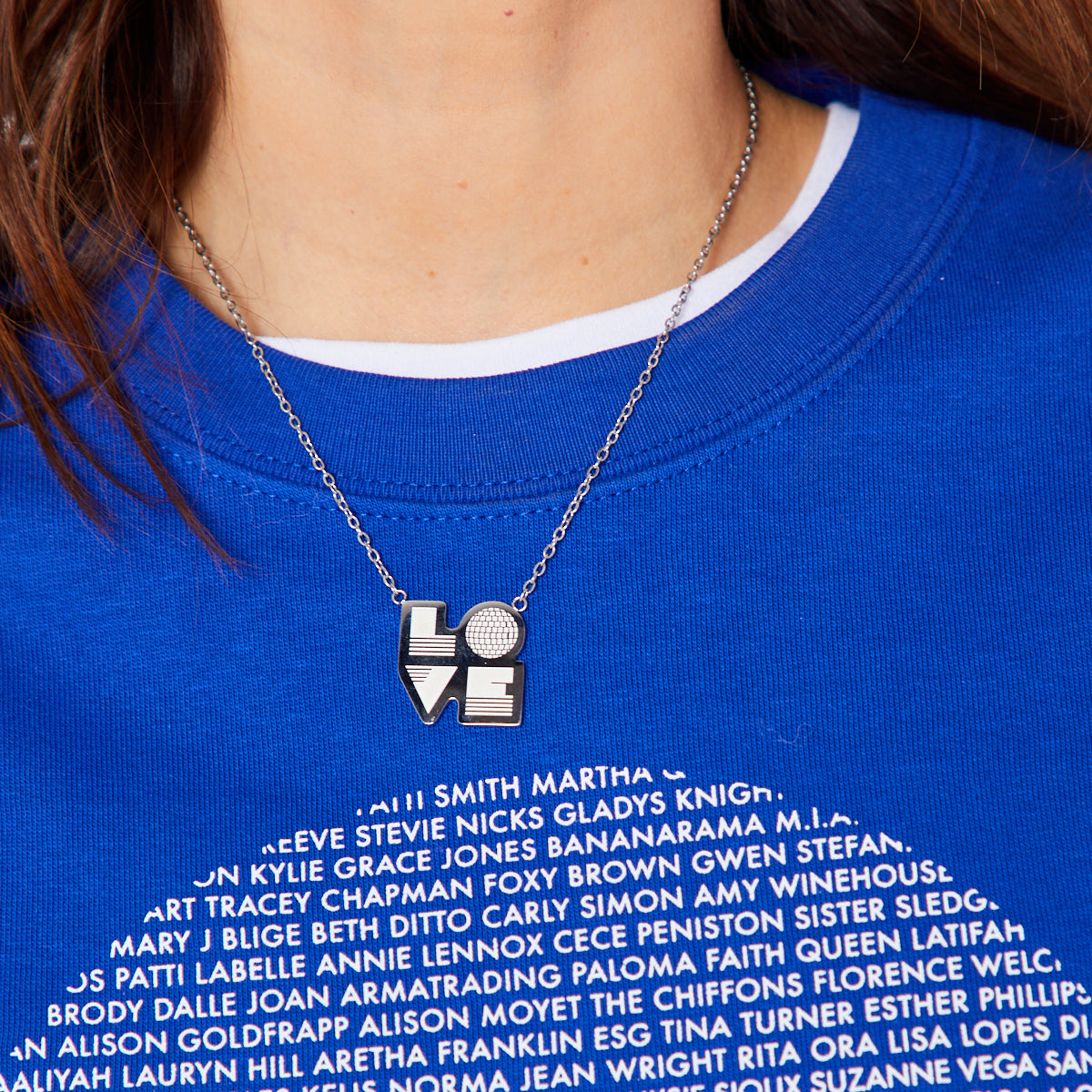 Love Is silver pendant necklace - Disko Kids