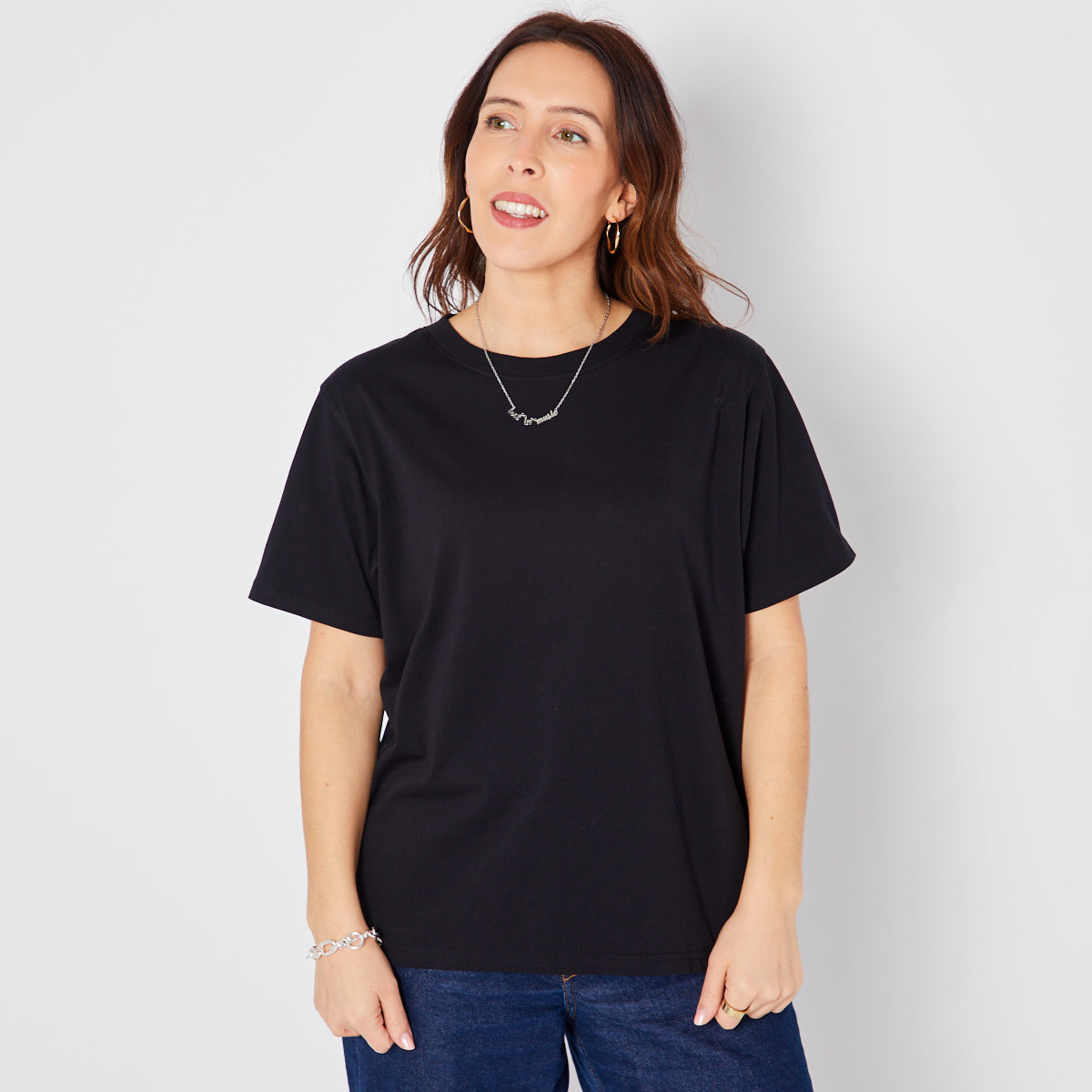 Classic Black Tshirt true fit basics Disko Kids Womenswear
