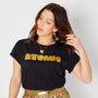Atomic Disko Kids Womens Tshirt Black and Gold Blondie
