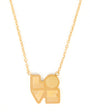 Love Is gold pendant necklace - Disko Kids
