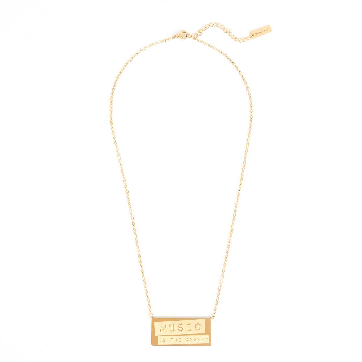 Music Is The Answer Gold Pendant Disko Kids 