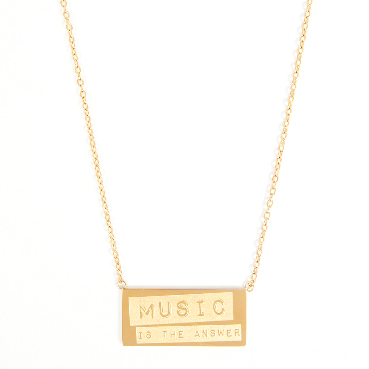 Music Is The Answer Gold Pendant Disko Kids 