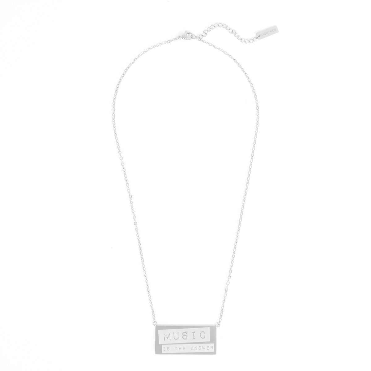 Music Is The Answer Silver Pendant Disko Kids 