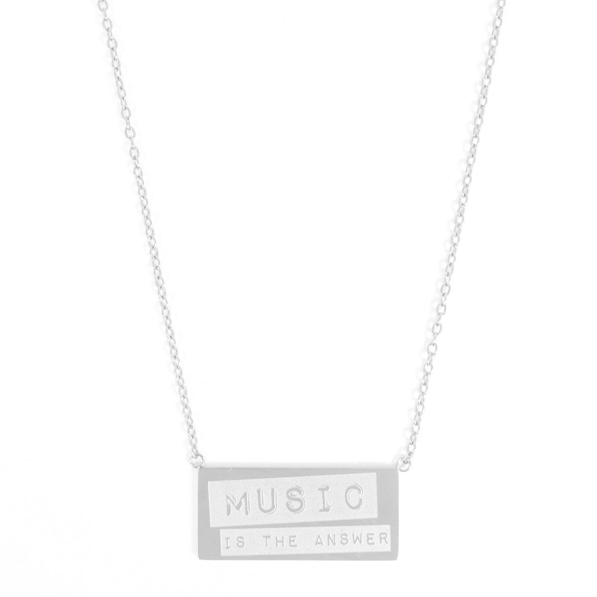 Music Is The Answer Silver Pendant Disko Kids 