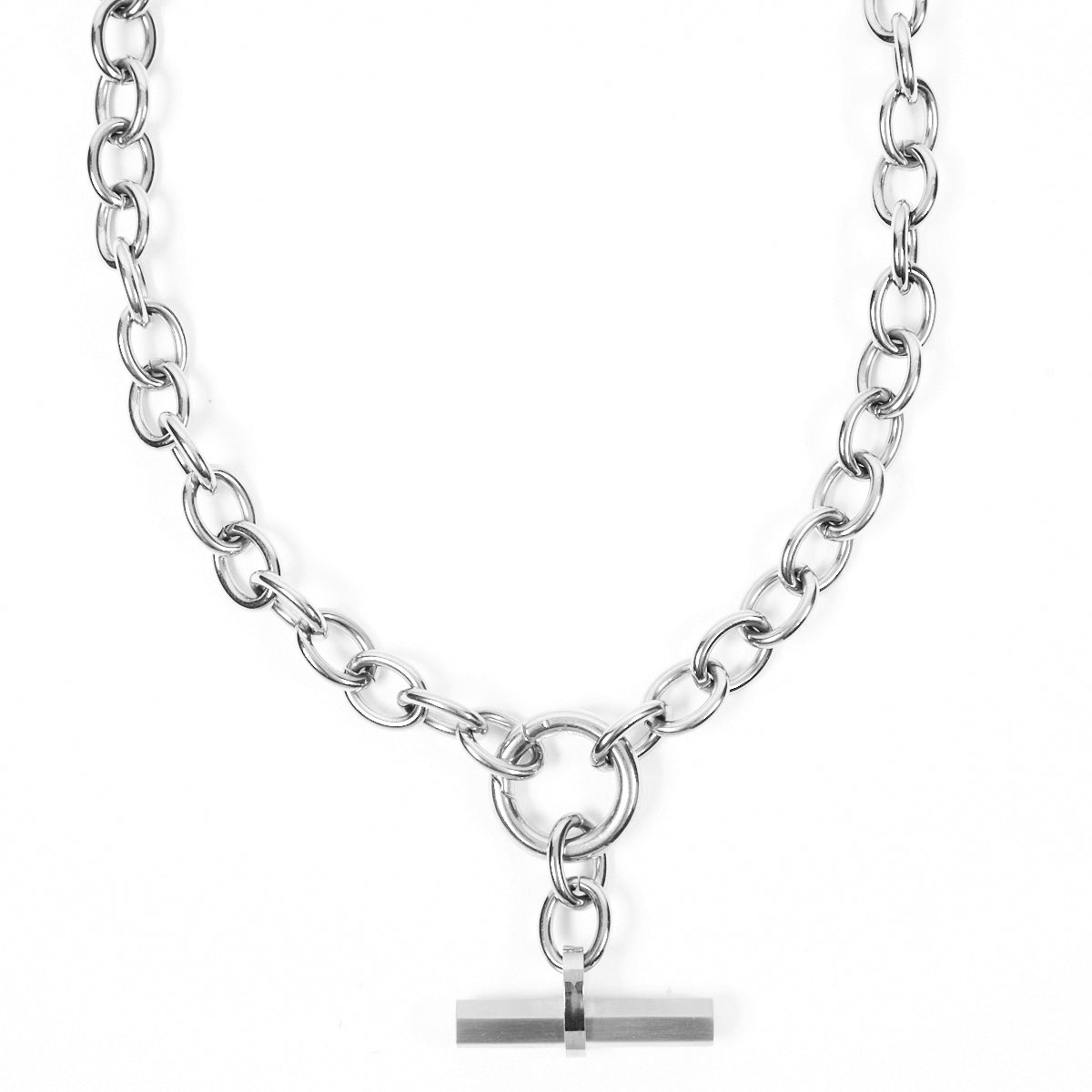 Chunky T bar Necklace Silver – Disko Kids