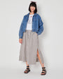 Stripe cotton a line skirt summer festival disko kids 