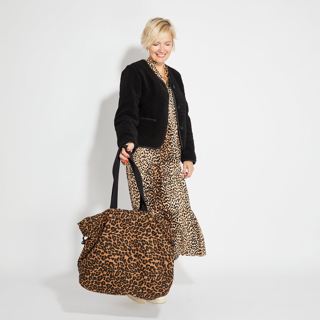 Leopard Print Large Tote Bag
