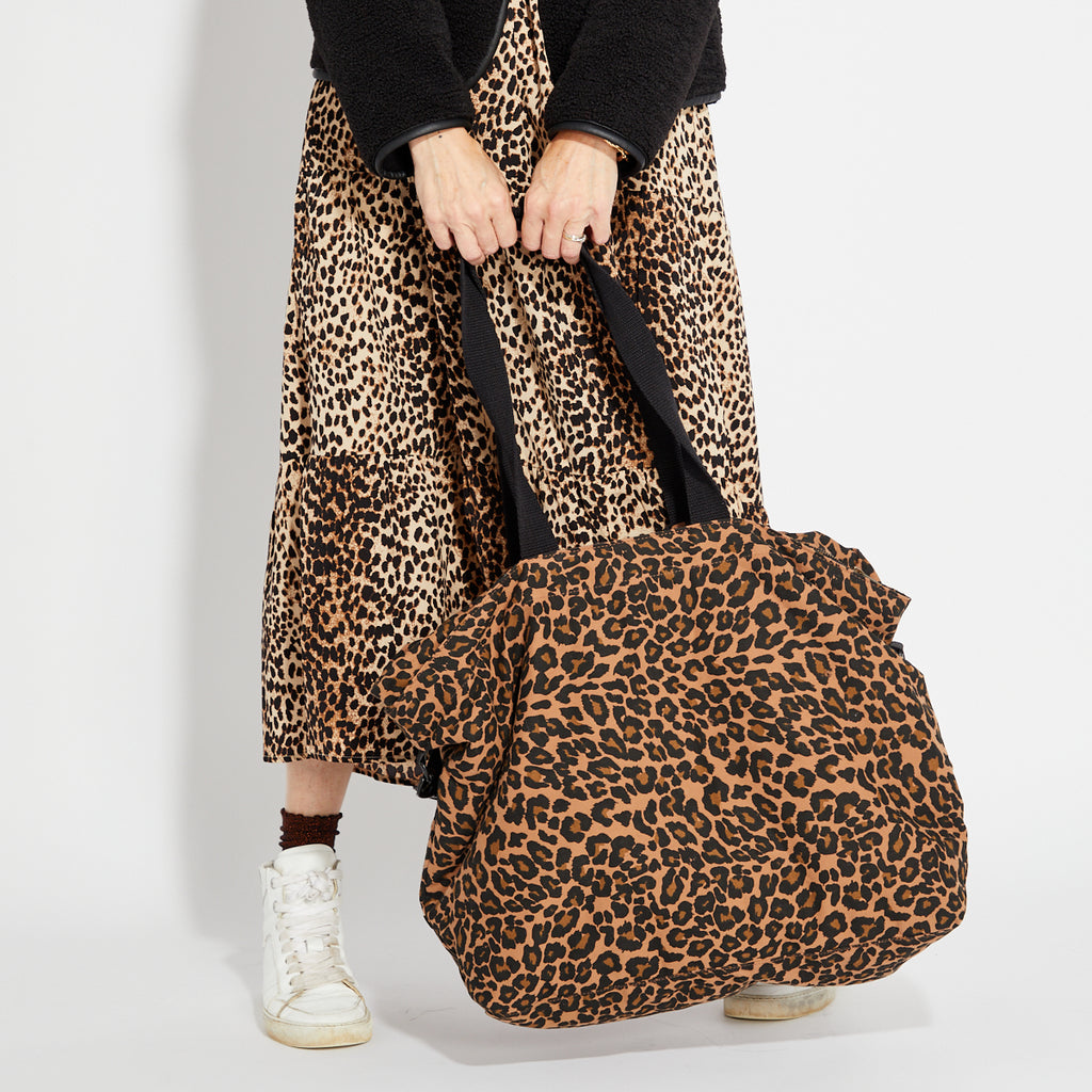 Leopard Print Large Tote Bag