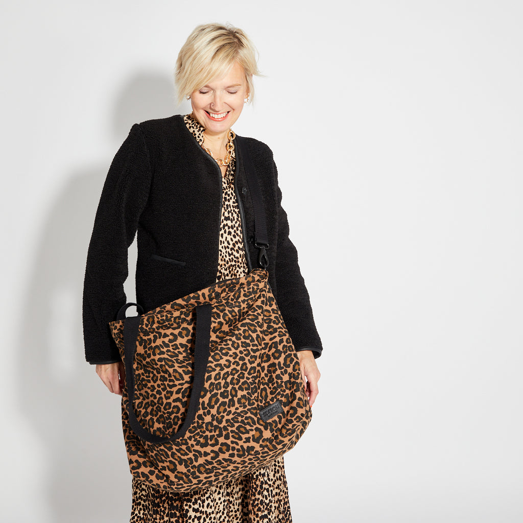 Leopard Print Large Tote Bag