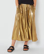 Disko Kids Gold Metallic Skirt Festival Holiday Summer A line skirt