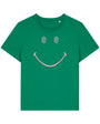 green tshirt with smiley face festival tshirt
