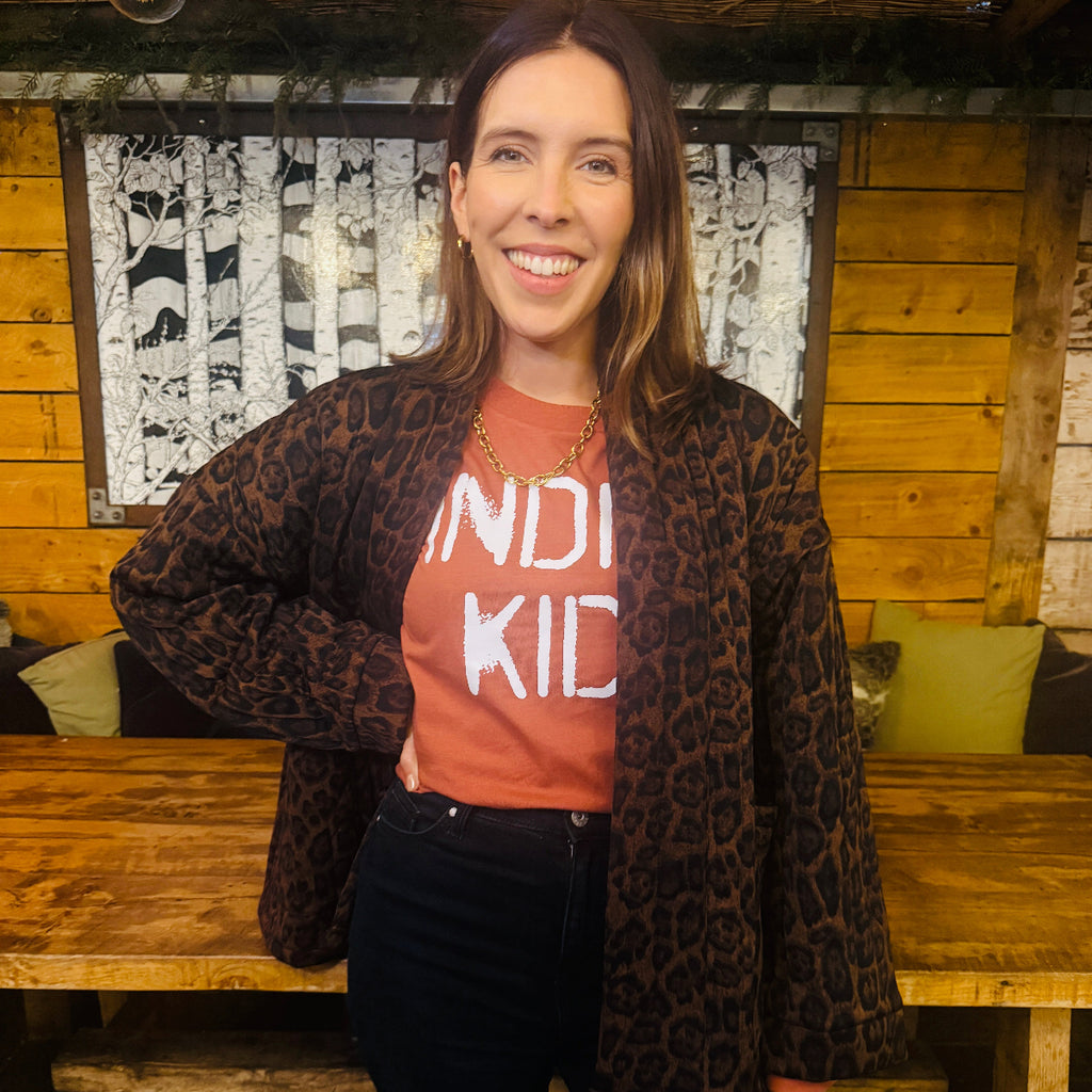 Oversized Quilted Leopard Print Jacket - Disko Kids