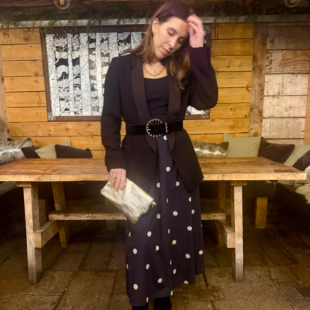 Polka dot Spot A line Skirt Black & White Disko Kids 