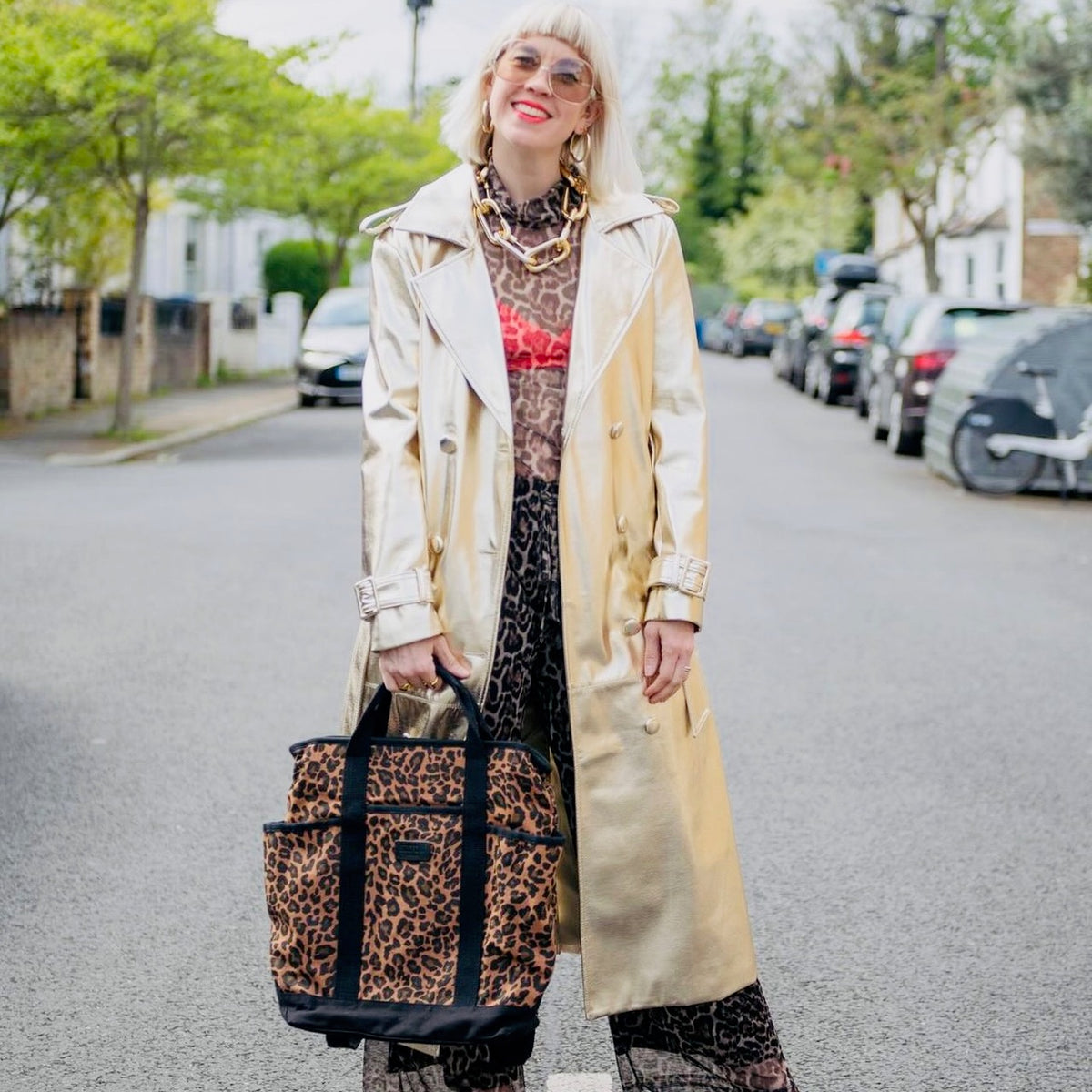 Leopard Print Backpack with black accents by Sixton - Disko Kids 