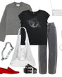 Womens black tshirt with silver discoball design - Disko Kids