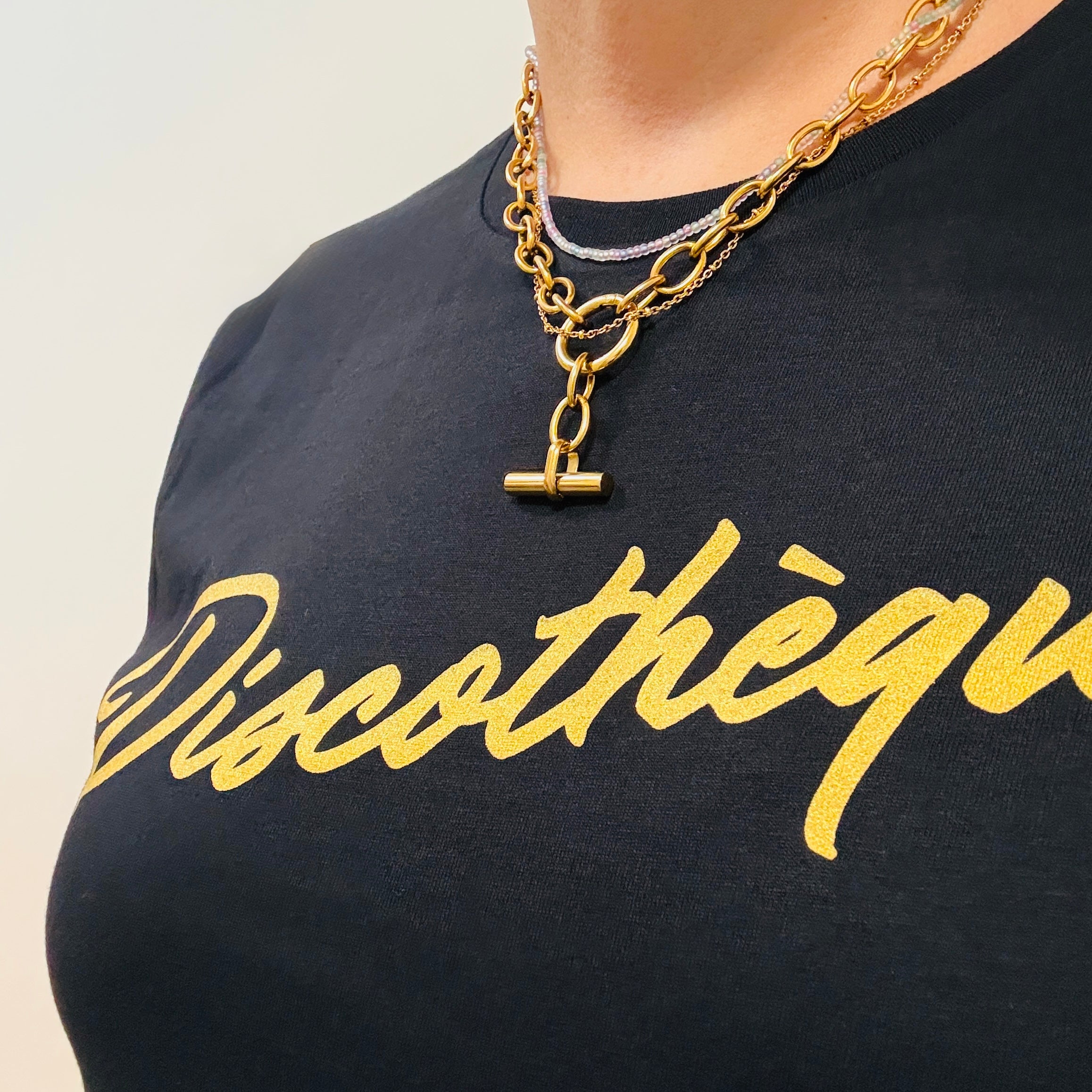 Discothèque Candi Tshirt Black & Gold