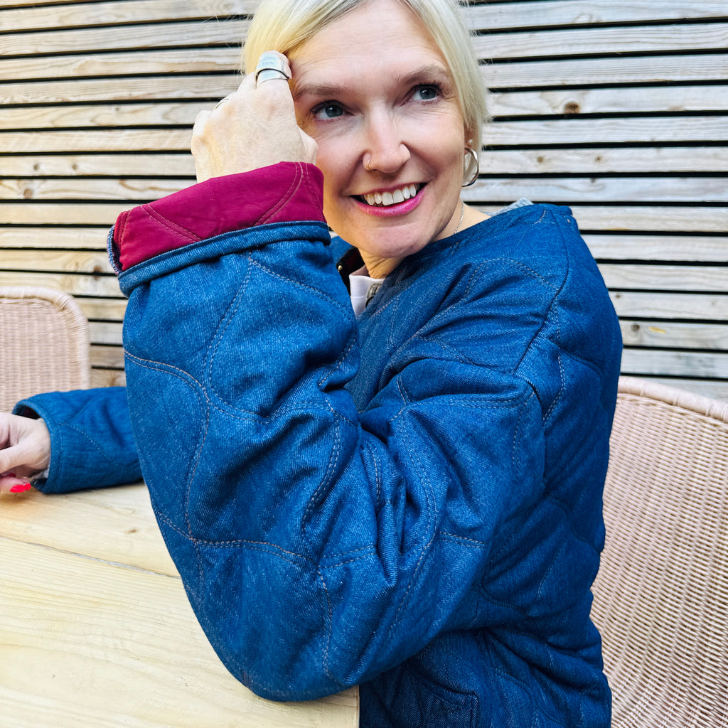 denim quilted jacket
