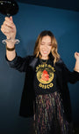 disco ball party tshirt christmas rainbow metallic skirt