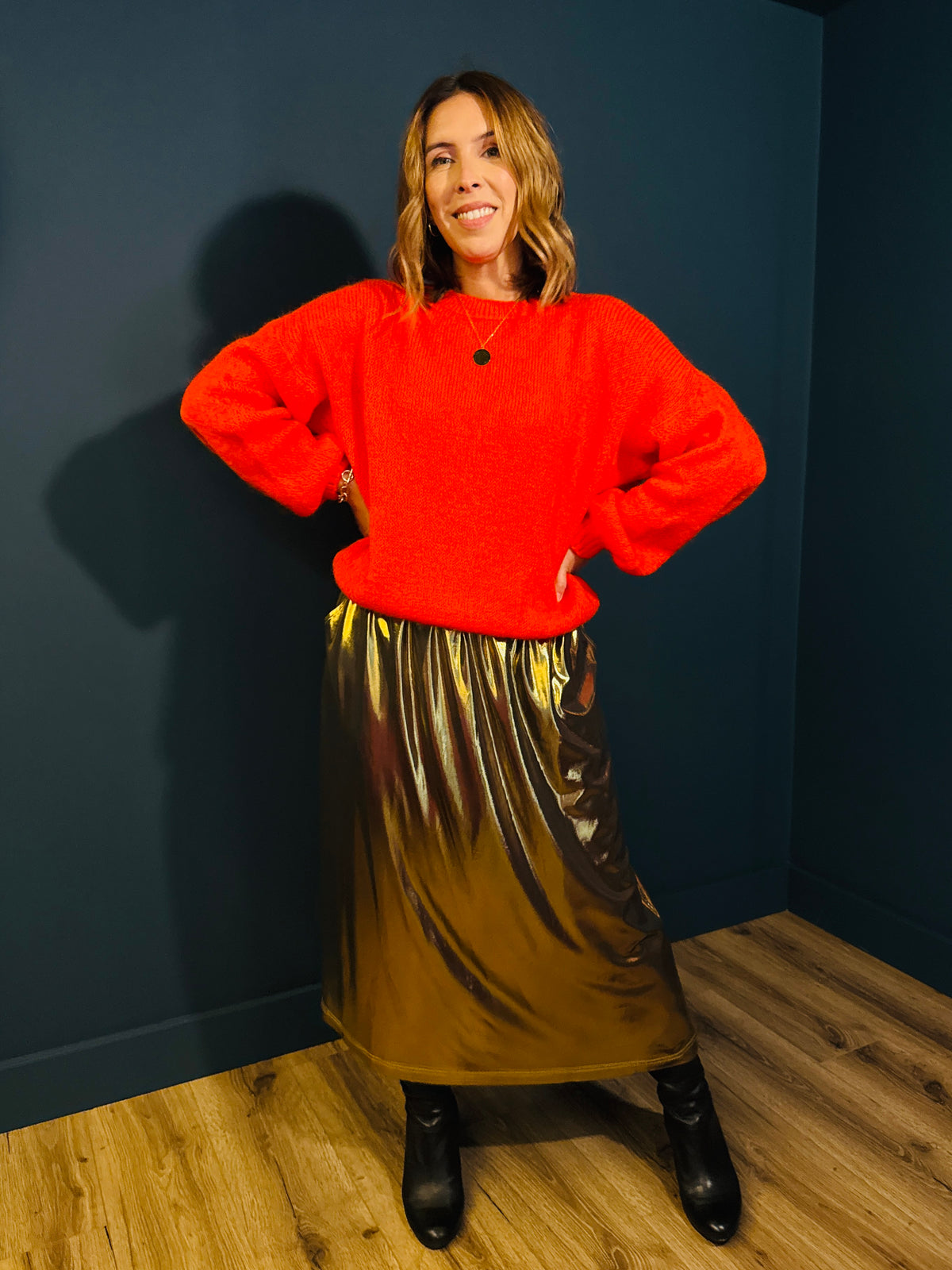 Gold A Line Skirt