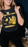 girl put your records on black tshirt christmas outfit