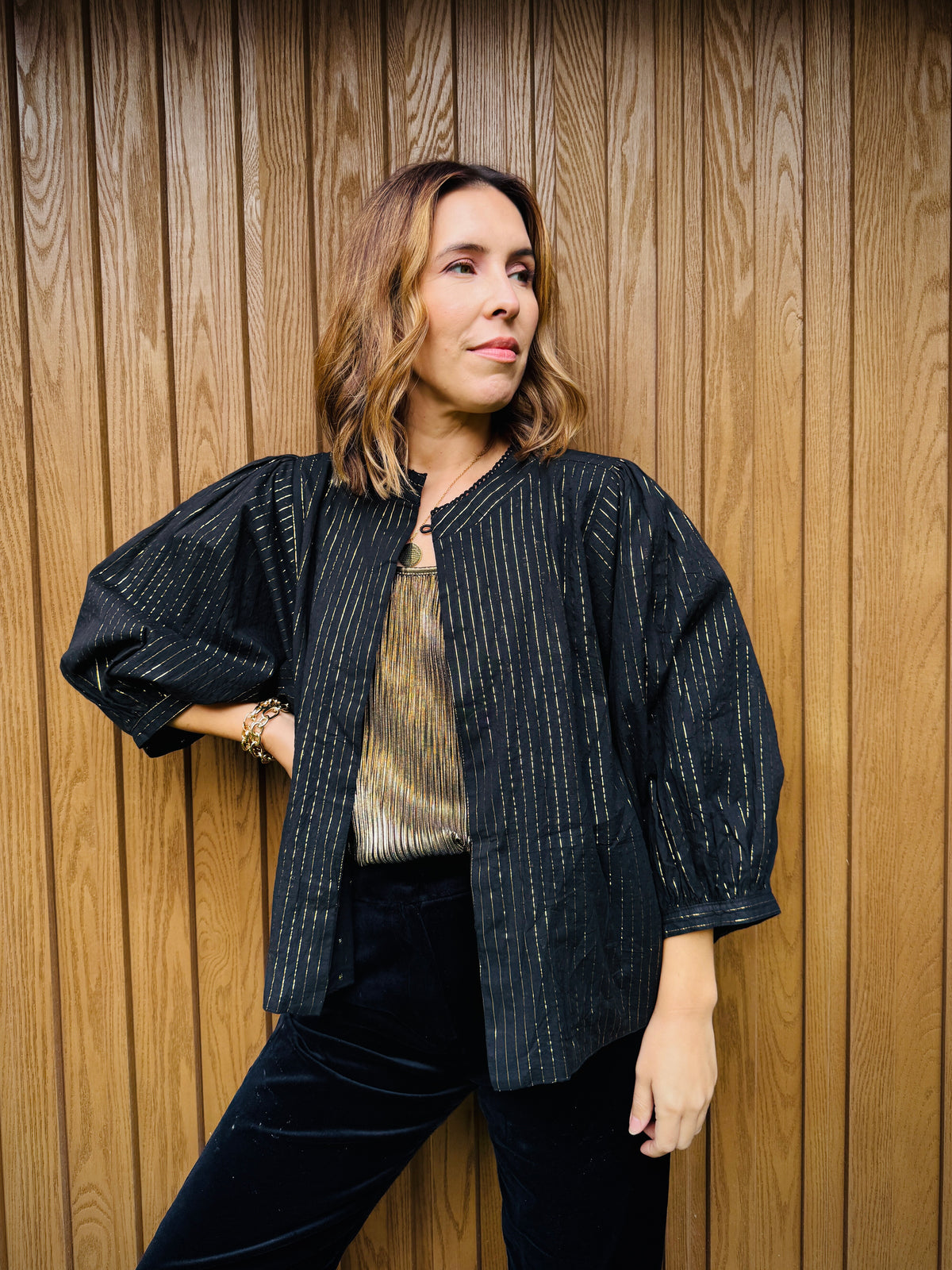 Black & Gold Reversible Jacket