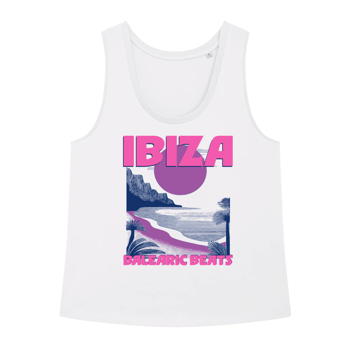 ibiza sunset graphic vest