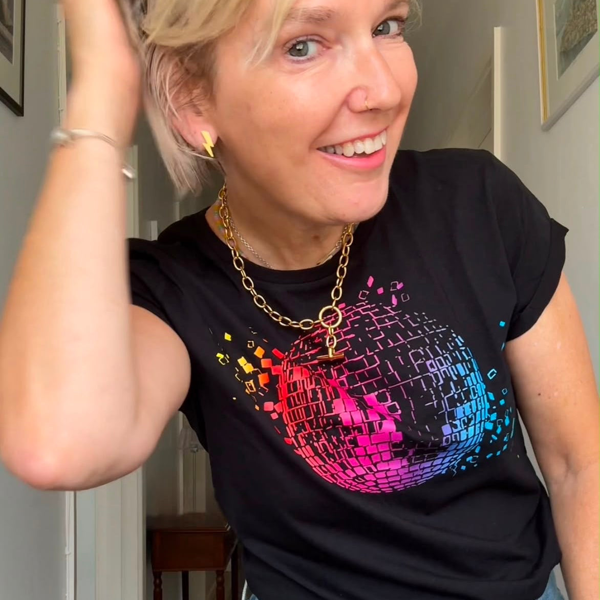 Disco Down Candi Tshirt Rainbow