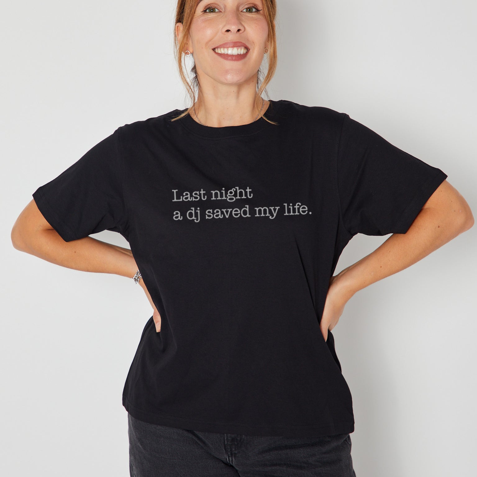 Last Night a DJ Donna Tshirt Black