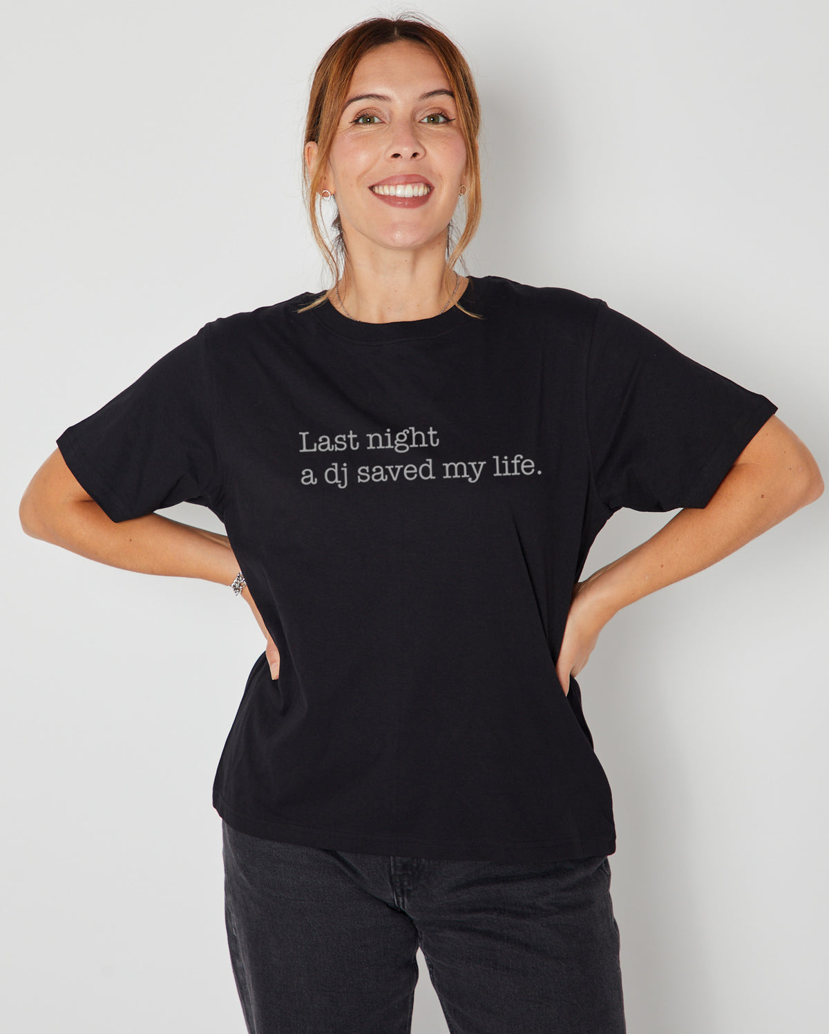 Last Night a DJ Donna Tshirt Black
