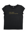 Last Night a DJ Saved My Life Womens Black and Gold Tshirt Disko Kids