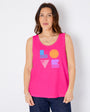Hot Pink Patti Vest Rainbow Love design Disko Kids Womenswear