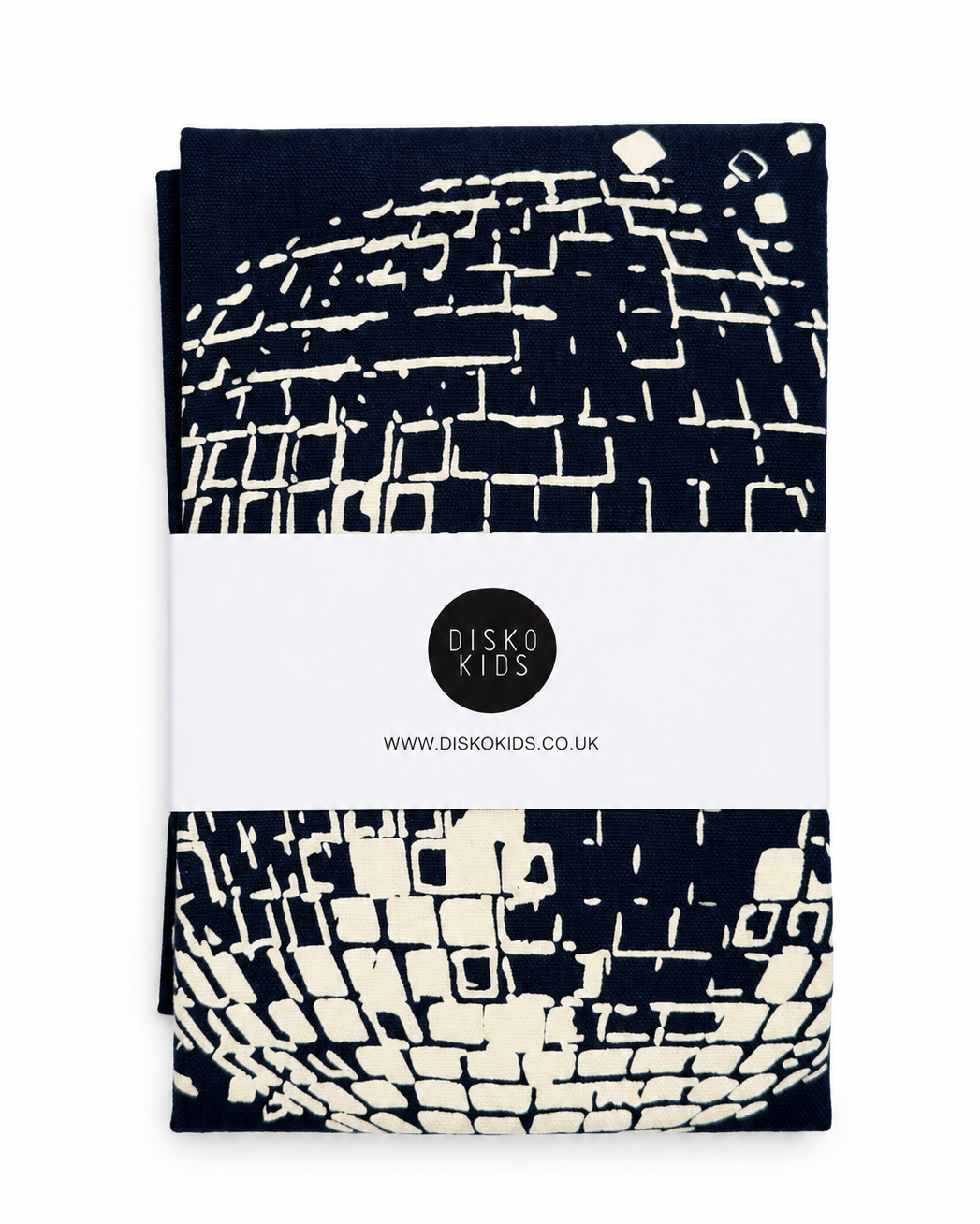 Kitchen Disco Tea Towel Navy & Ivory
