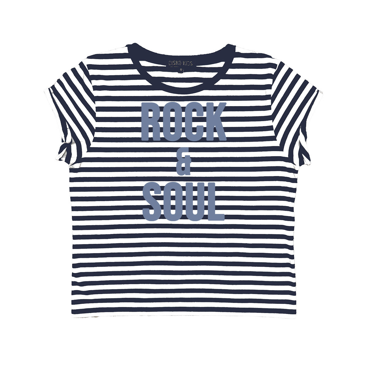 rock & soul navy and blue striped candi tshirt disko kids