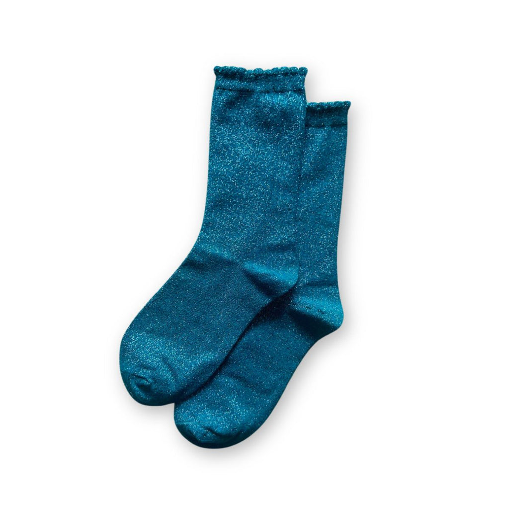Sparkly Ankle Socks Teal Gift - Disko Kids